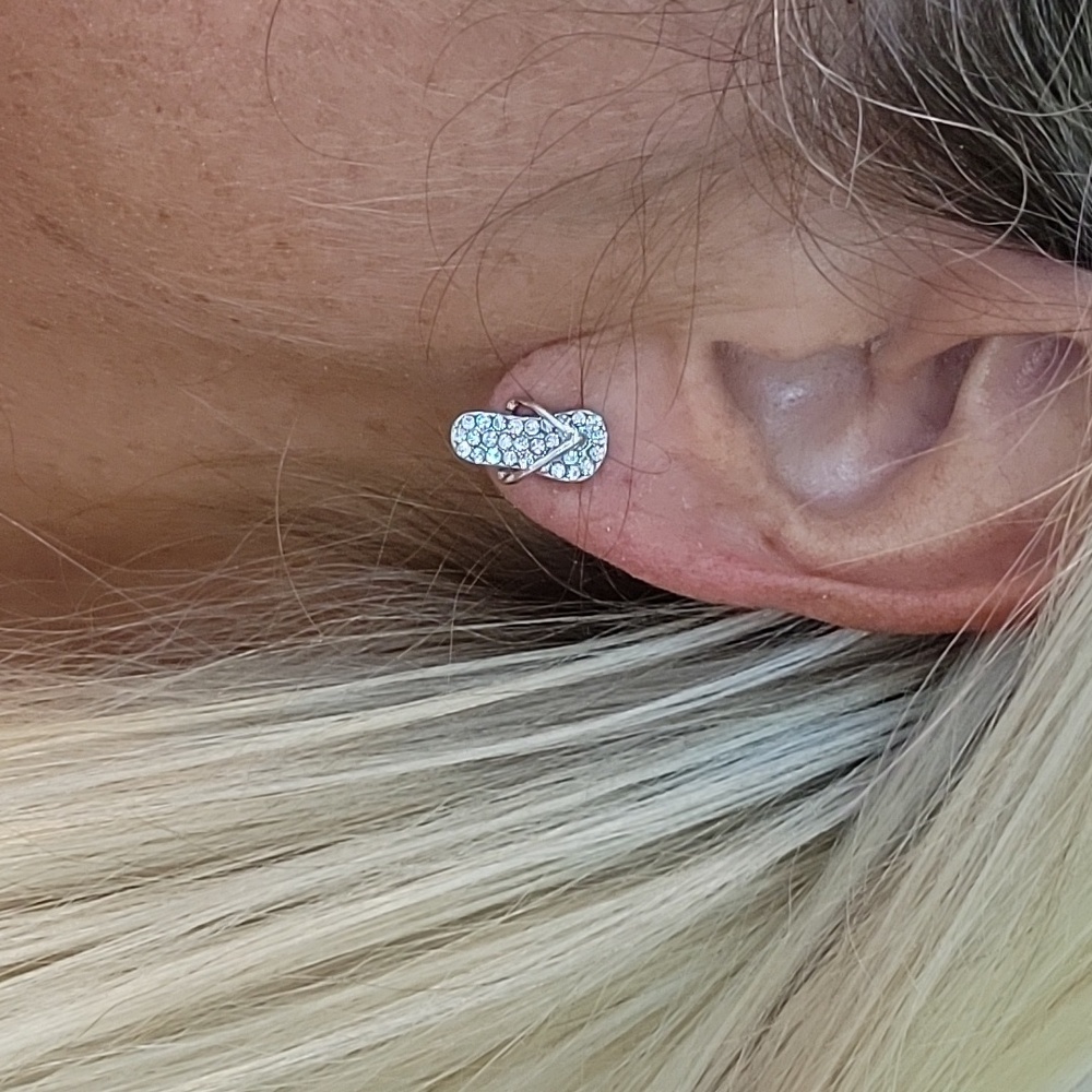 FLIP FLOP SANDAL SPARKLE EARRINGS